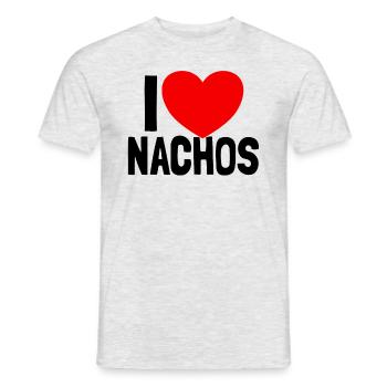 Ich liebe Nachos lustige Nacho Liebhaber Geschenk - Männer T-Shirt - Grau meliert - Vorne - AI Model Male 178 dark (178cm)