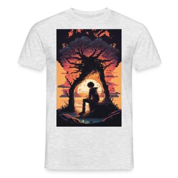 Boy in the sunset gift - Men's T-Shirt - heather grey - Front - AI Model Male 178 dark (178cm)