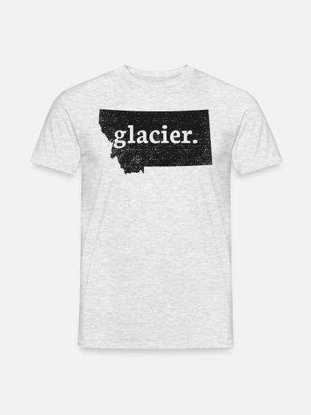 Gletscher Montana Gletscher Nationalpark Gletscher - Männer T-Shirt - Grau meliert