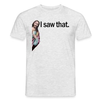 Jesus Ich habe diesen religi�sen Jesus des christl - Männer T-Shirt - Grau meliert - Vorne - AI Model Male 178 dark (178cm)