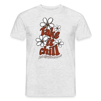 Take it Chill - Optimisme - Dire - T-shirt homme - gris chiné - Devant - AI Model Male 178 dark (178cm)