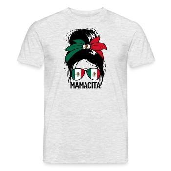 Mama Cita hei�e mexikanische Frau Cinco de Mayo Ma - Männer T-Shirt - Grau meliert - Vorne - AI Model Male 178 dark (178cm)