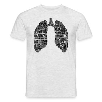 Atemtherapeut Lungenwort Wolkentherapeut - Männer T-Shirt - Grau meliert - Vorne - AI Model Male 178 dark (178cm)