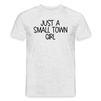 Nur ein kleines Stadtm�dchen minimalistisches klei - Männer T-Shirt - Grau meliert - Vorne - AI Model Male 178 dark (178cm)