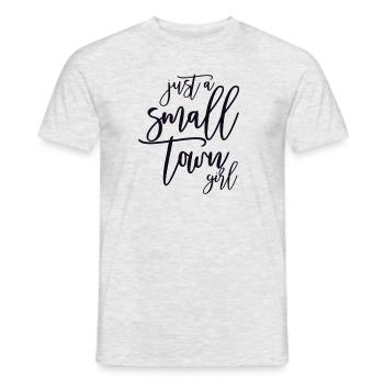 Nur ein kleines Stadtm�dchen minimalistische Fraue - Männer T-Shirt - Grau meliert - Vorne - AI Model Male 178 dark (178cm)