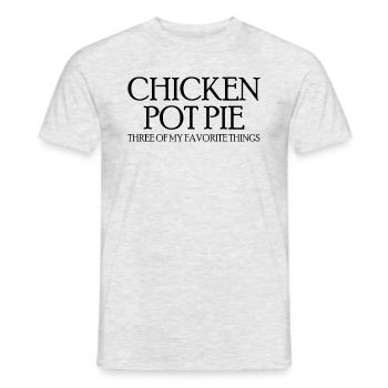 Chicken Pot Pie drei meiner LieblingssachenGrandpa - Männer T-Shirt - Grau meliert - Vorne - AI Model Male 178 dark (178cm)
