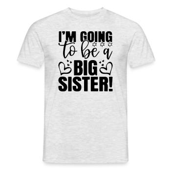 Ich werde eine gro�e Schwester neue gro�e Schweste - Männer T-Shirt - Grau meliert - Vorne - AI Model Male 178 dark (178cm)