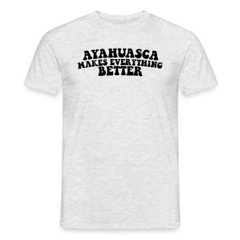 Ayahuasca macht alles besser DMT Ayahuasca - Männer T-Shirt - Grau meliert - Vorne - AI Model Male 178 dark (178cm)