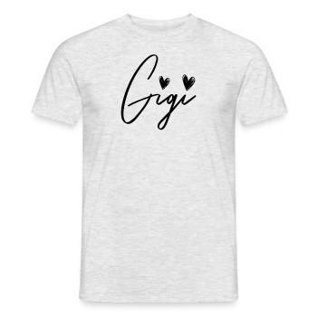 Frauen Gigi s��es Muttertag Geschenk Oma Gigi - Männer T-Shirt - Grau meliert - Vorne - AI Model Male 178 dark (178cm)