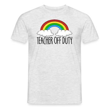 Lehrer au�erhalb des Dienstes Rainbow Letzter Schu - Männer T-Shirt - Grau meliert - Vorne - AI Model Male 178 dark (178cm)