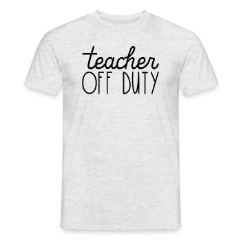 Lehrer au�erhalb des Dienstes Letzter SchullehrerL - Männer T-Shirt - Grau meliert - Vorne - AI Model Male 178 dark (178cm)