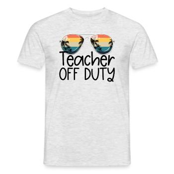 Lehrer au�erhalb des Dienstes Letzter Schultag Ret - Männer T-Shirt - Grau meliert - Vorne - AI Model Male 178 dark (178cm)