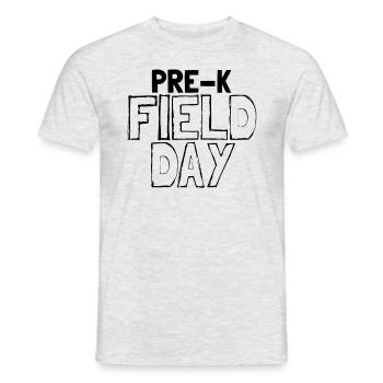 Pre-K Field Day Lustige Schulkinderlehrer vor-k - Männer T-Shirt - Grau meliert - Vorne - AI Model Male 178 dark (178cm)