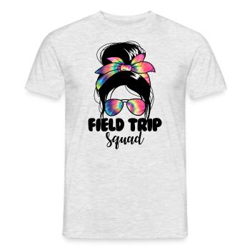 Messy Bun Woman Exkursion Trip Squad LehrerschuleF - Männer T-Shirt - Grau meliert - Vorne - AI Model Male 178 dark (178cm)