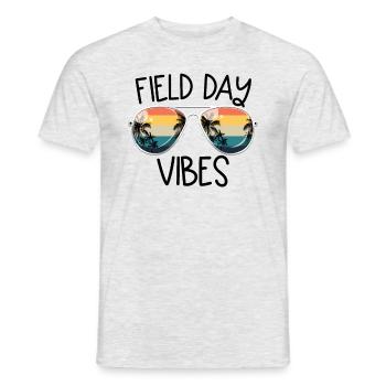Field Day Vibes �ler Kinder Lehrer Field Tag - Männer T-Shirt - Grau meliert - Vorne - AI Model Male 178 dark (178cm)