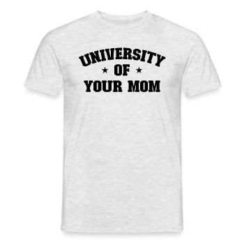 Universit�t Ihrer Mutter - Männer T-Shirt - Grau meliert - Vorne - AI Model Male 178 dark (178cm)