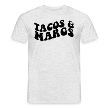 Tacos und Margs Fiesta Margaritas Tacos und Margs - Männer T-Shirt - Grau meliert - Vorne - AI Model Male 178 dark (178cm)