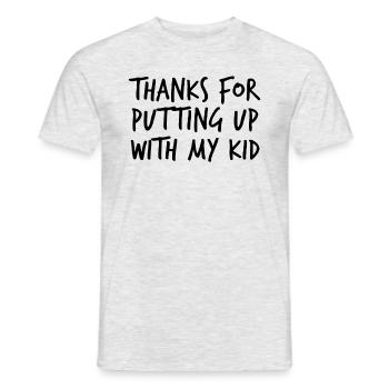 Merci de l’avoir fait avec mes parents des enfants - T-shirt homme - gris chiné - Devant - AI Model Male 178 dark (178cm)