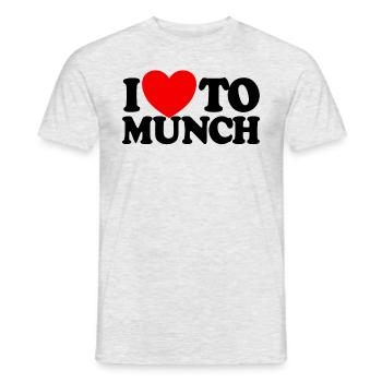 Ich liebe es, rotes Herz f�r Erwachsene Humor Lieb - Männer T-Shirt - Grau meliert - Vorne - AI Model Male 178 dark (178cm)