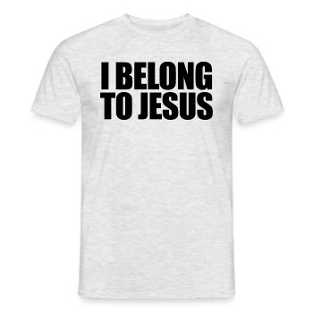 Ich geh�re dem christlichen Glauben an Jesus Glaub - Männer T-Shirt - Grau meliert - Vorne - AI Model Male 178 dark (178cm)