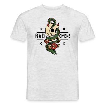 Schlechte Vorzeichen Schlange und �del schlecht - Männer T-Shirt - Grau meliert - Vorne - AI Model Male 178 dark (178cm)
