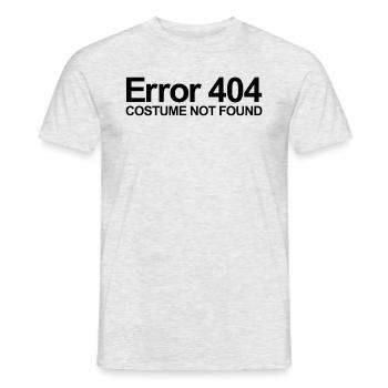Fehler 404 Kost�m nicht als lustiger Halloween -Fe - Männer T-Shirt - Grau meliert - Vorne - AI Model Male 178 dark (178cm)