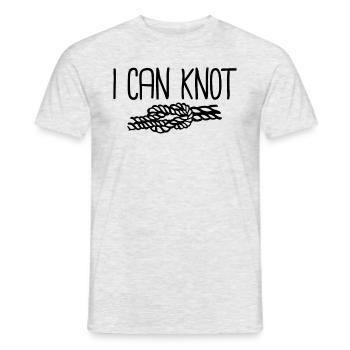 Ich kann Scout Scouting Camping Troop Knot Scout k - Männer T-Shirt - Grau meliert - Vorne - AI Model Male 178 dark (178cm)