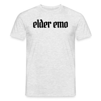 Elder Emo Minimalist Goth Elder Emo - Männer T-Shirt - Grau meliert - Vorne - AI Model Male 178 dark (178cm)