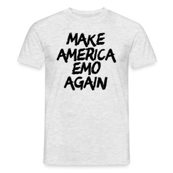 Mach Amerika Emo wieder Grunge Goth Emo - Männer T-Shirt - Grau meliert - Vorne - AI Model Male 178 dark (178cm)