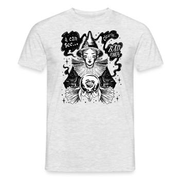 Bad Omens Goth Women's Fortune Teller schlechtes O - Männer T-Shirt - Grau meliert - Vorne - AI Model Male 178 dark (178cm)