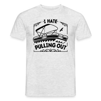 Ich hasse es, Ponton -M�nner herauszuziehen, die i - Männer T-Shirt - Grau meliert - Vorne - AI Model Male 178 dark (178cm)