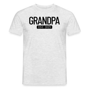 Opa Est. 2025 neuer Großeltern Großeltern Großvate - Männer T-Shirt - Grau meliert - Vorne - AI Model Male 178 dark (178cm)