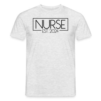 Krankenschwester Est. 2024 Pflegekrankenschwester - Männer T-Shirt - Grau meliert - Vorne - AI Model Male 178 dark (178cm)
