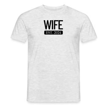 Frau Est. 2024 Matching Ehepaar verheiratet mit 20 - Männer T-Shirt - Grau meliert - Vorne - AI Model Male 178 dark (178cm)