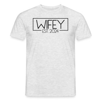 Wifey Est. 2024 Matching Ehepaar verheiratet 2024w - Männer T-Shirt - Grau meliert - Vorne - AI Model Male 178 dark (178cm)