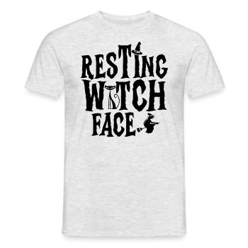 Ruhestand der Hexengesicht der Ruhestand von Fraue - Männer T-Shirt - Grau meliert - Vorne - AI Model Male 178 dark (178cm)