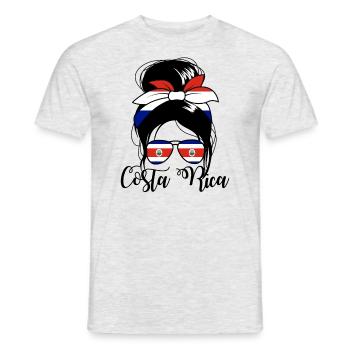 Costa Rica Messy Bun Costa Rican Womens Costa Rica - Männer T-Shirt - Grau meliert - Vorne - AI Model Male 178 dark (178cm)