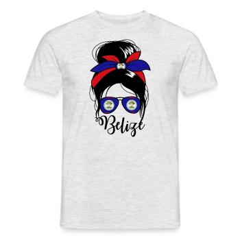 Belize Messy Bun Belizean Women's Belize - Männer T-Shirt - Grau meliert - Vorne - AI Model Male 178 dark (178cm)