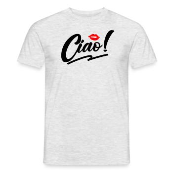 Ciao Italienisch Hallo Auf Wiedersehen besuchen Si - Männer T-Shirt - Grau meliert - Vorne - AI Model Male 178 dark (178cm)