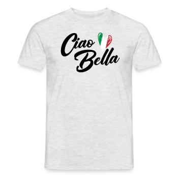 Ciao Bella Italienisch Hallo Auf Wiedersehen besuc - Männer T-Shirt - Grau meliert - Vorne - AI Model Male 178 dark (178cm)