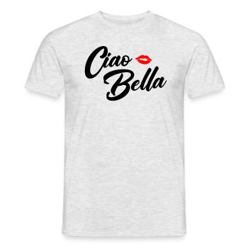 Ciao Bella Italienisch Hallo Auf Wiedersehen besuc - Männer T-Shirt - Grau meliert - Vorne - AI Model Male 178 dark (178cm)