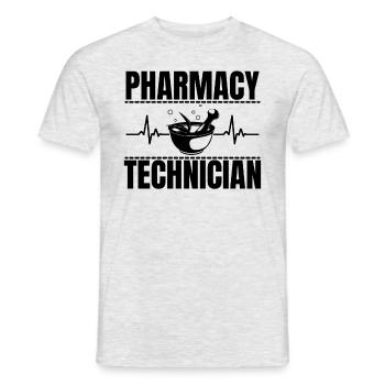 Pharmazie -Techniker Geschenk Frauen Apotheke Tech - Männer T-Shirt - Grau meliert - Vorne - AI Model Male 178 dark (178cm)