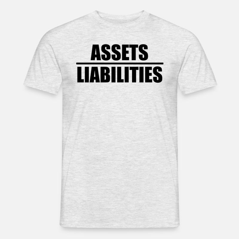 Vermögenswerte über Verbindlichkeiten - Männer T-Shirt - Grau meliert