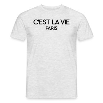 C'est la Vie Paris Frankreich Urlaub Das ist das L - Männer T-Shirt - Grau meliert - Vorne - AI Model Male 178 dark (178cm)