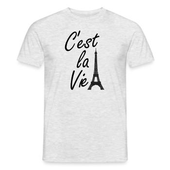 C'est la Vie Paris Frankreich Urlaub Das ist das L - Männer T-Shirt - Grau meliert - Vorne - AI Model Male 178 dark (178cm)