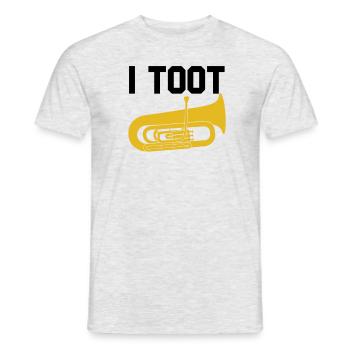 Ich toot Tuba Funna Jazz Tuba Player School Band - Männer T-Shirt - Grau meliert - Vorne - AI Model Male 178 dark (178cm)