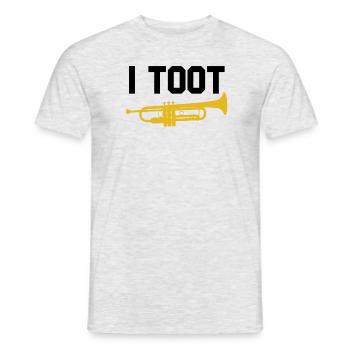 Ich toot Funny Jazz Trompetenspieler Jazz School B - Männer T-Shirt - Grau meliert - Vorne - AI Model Male 178 dark (178cm)