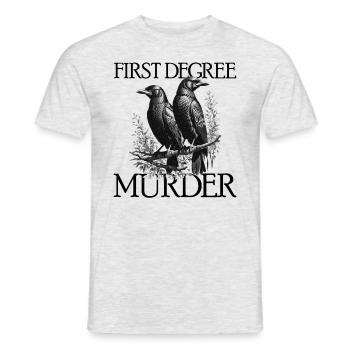 Erster Mord Edgar Allan Poe Mord an KrähenEdgar Po - Männer T-Shirt - Grau meliert - Vorne - AI Model Male 178 dark (178cm)