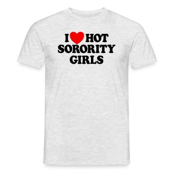 Ich liebe heiße Schwesternschaft Mädchen College M - Männer T-Shirt - Grau meliert - Vorne - AI Model Male 178 dark (178cm)