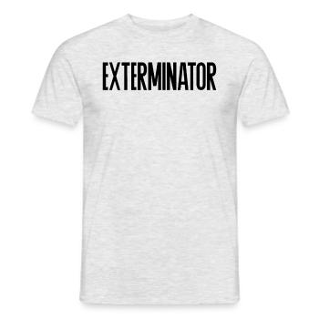 Exterminator Halloween Kostümschädchenkontrolle - Männer T-Shirt - Grau meliert - Vorne - AI Model Male 178 dark (178cm)